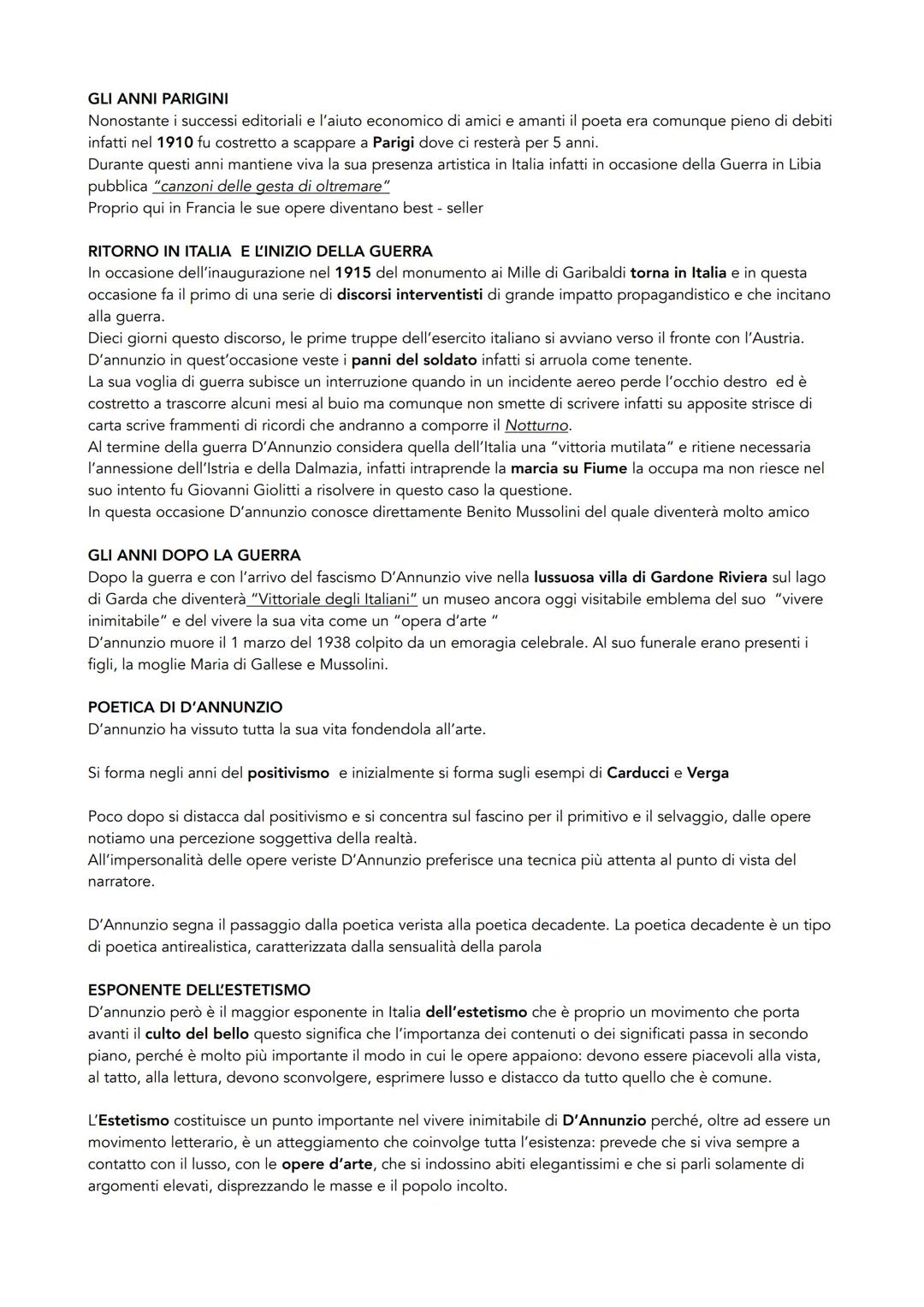 GABRIELE D'ANNUNZIO
Nasce a Pescara nel 1863 anche se lui dichiarerà di essere nato nel 1864 a bordo del brigantino "Irene
" nelle acque de