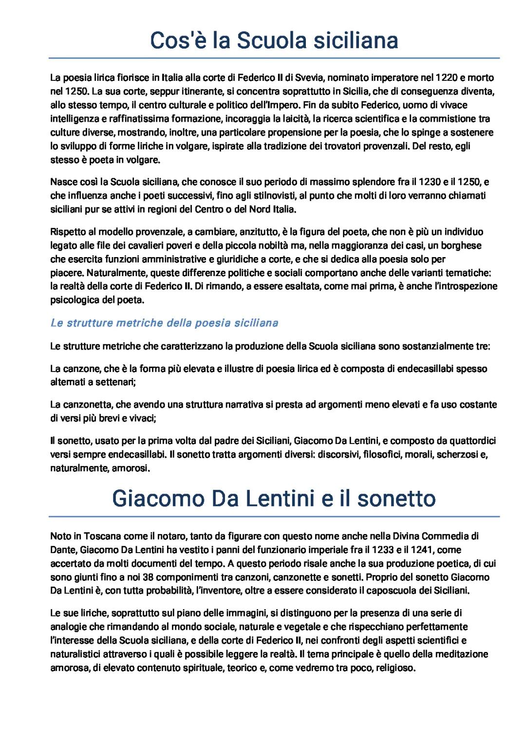 la scuola Siciliana,Giacomo Da Lentini e "IO MʼAGGIO POSTO IN CORE A DIO SERVIRE"
