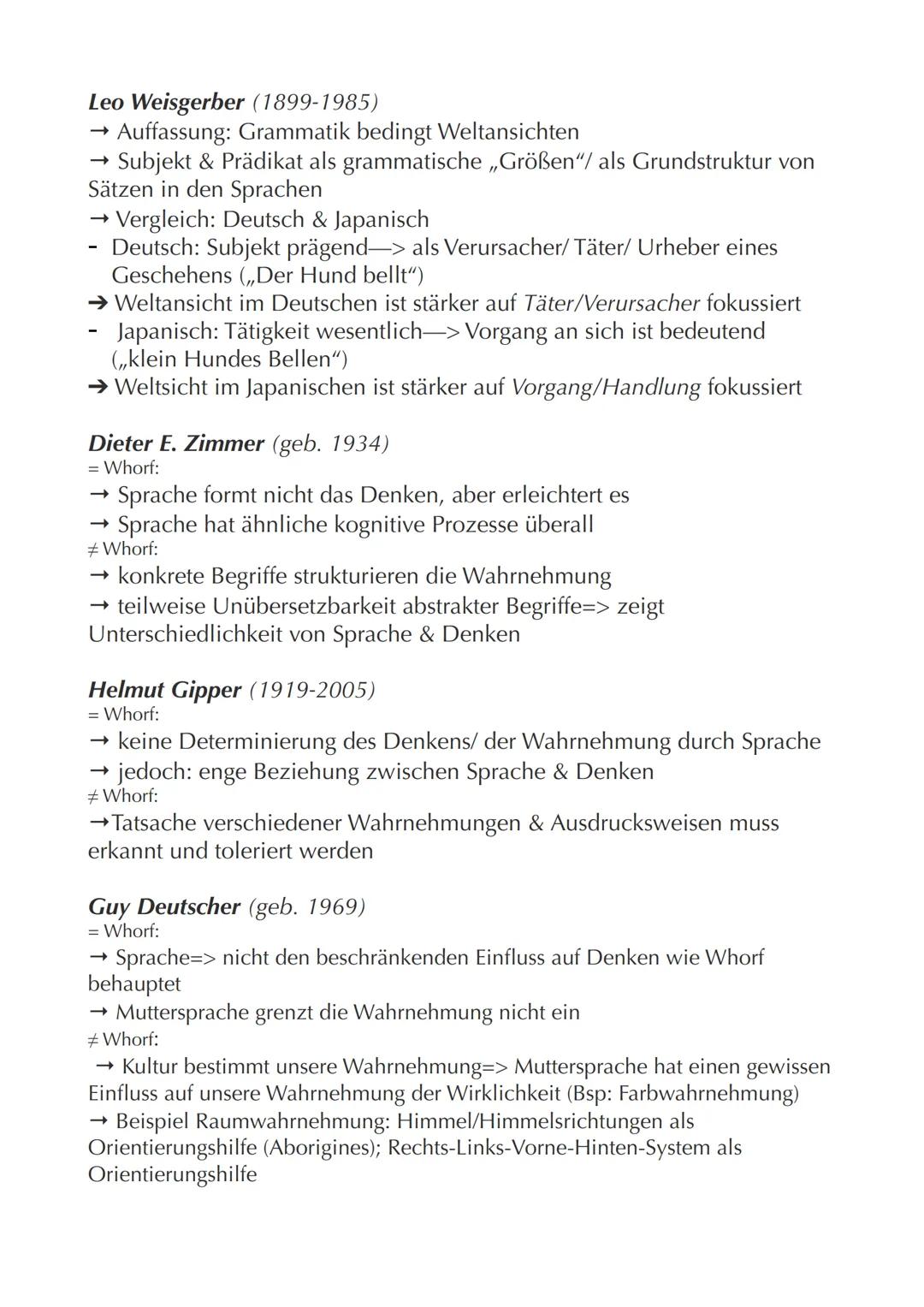 # Sapir-Whorf-Hypothese
=>Linguistische Hypothese zum Zusammenhang von Sprache und
Denken
- Benjamin Lee Whorf (1897-1941)
- Edward Sapir (