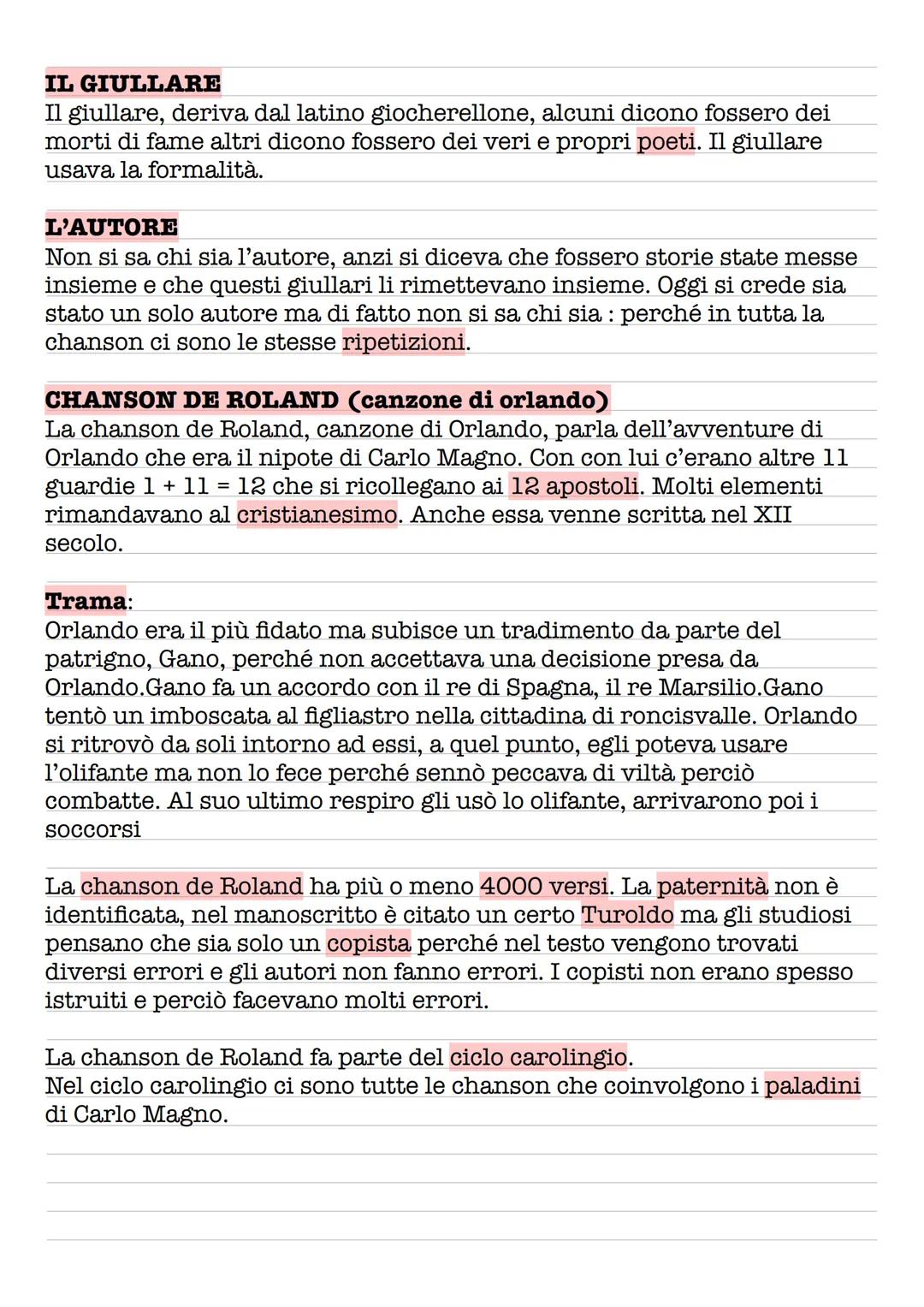 I CAVALIERI: LA CHANSON DE GESTE
In Francia, nel XI-XII, si sviluppa la società dei cavalieri. Carlo Magno
aveva impostato il feudalesimo. I