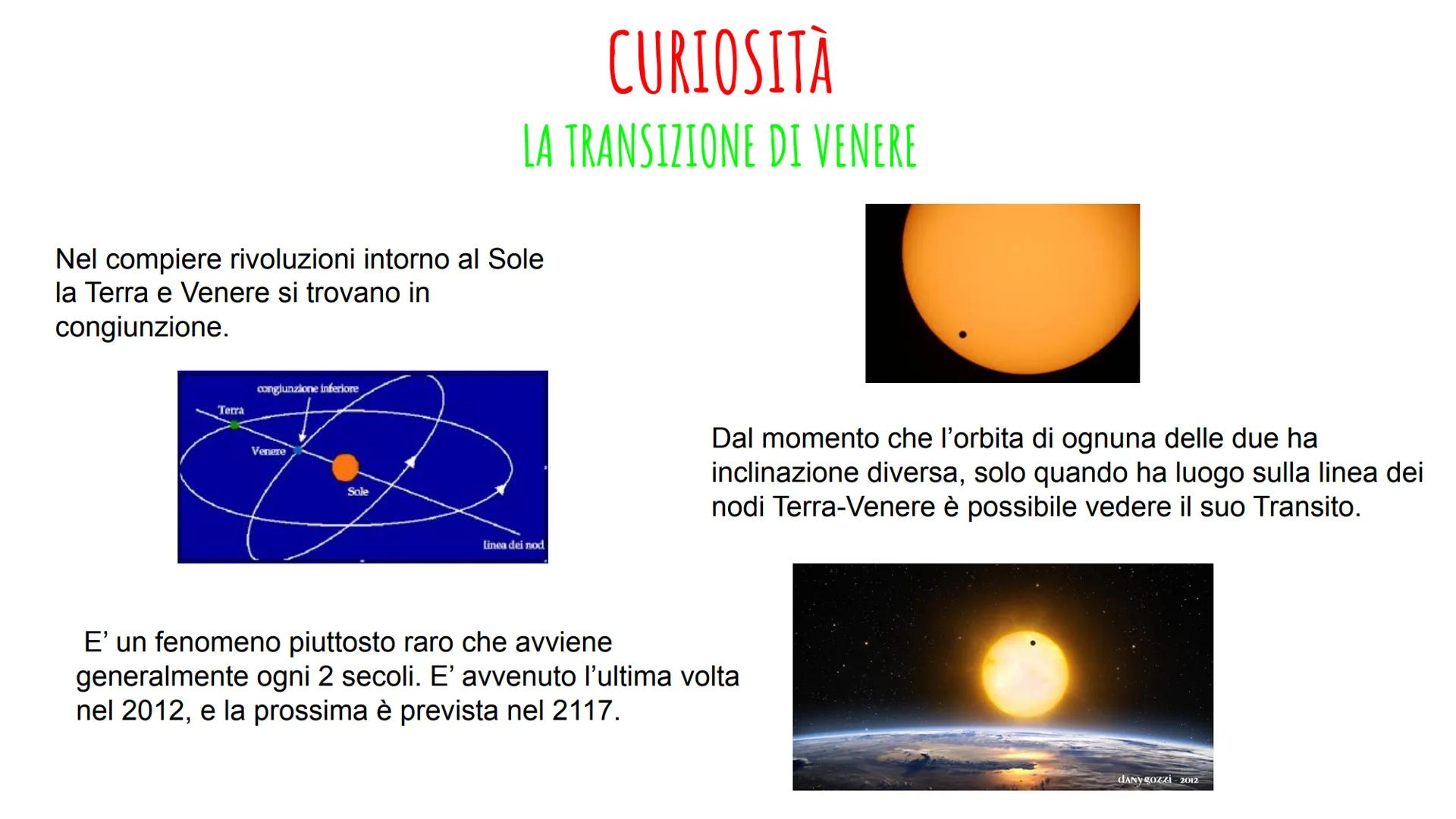 # VENERE
DI SVEVA FISSORE # CARATTERISTICHE PRINCIPALI
Distanza dal
Sole
108.200.000
Km
Posizione
2ยฐ Pianeta.
Dopo Mercurio e
prima de