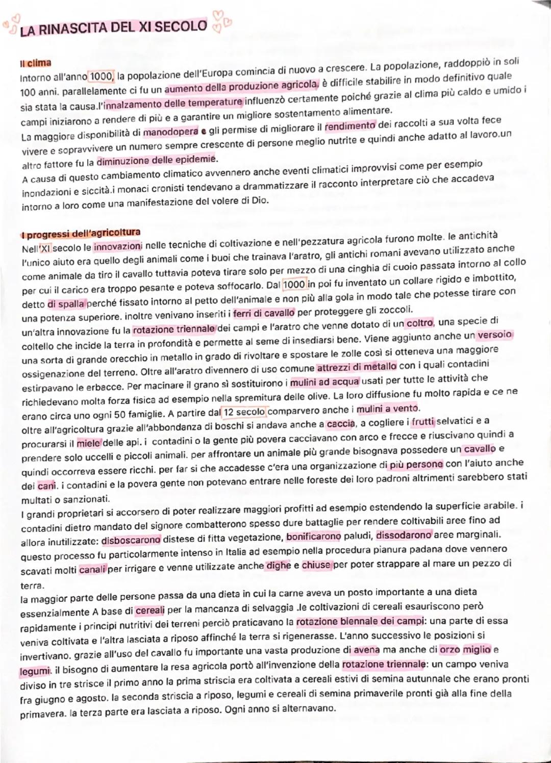 # LA RINASCITA DEL XI SECOLO
Il clima
Intorno all'anno 1000, la popolazione dell'Europa comincia di nuovo a crescere. La popolazione, radd