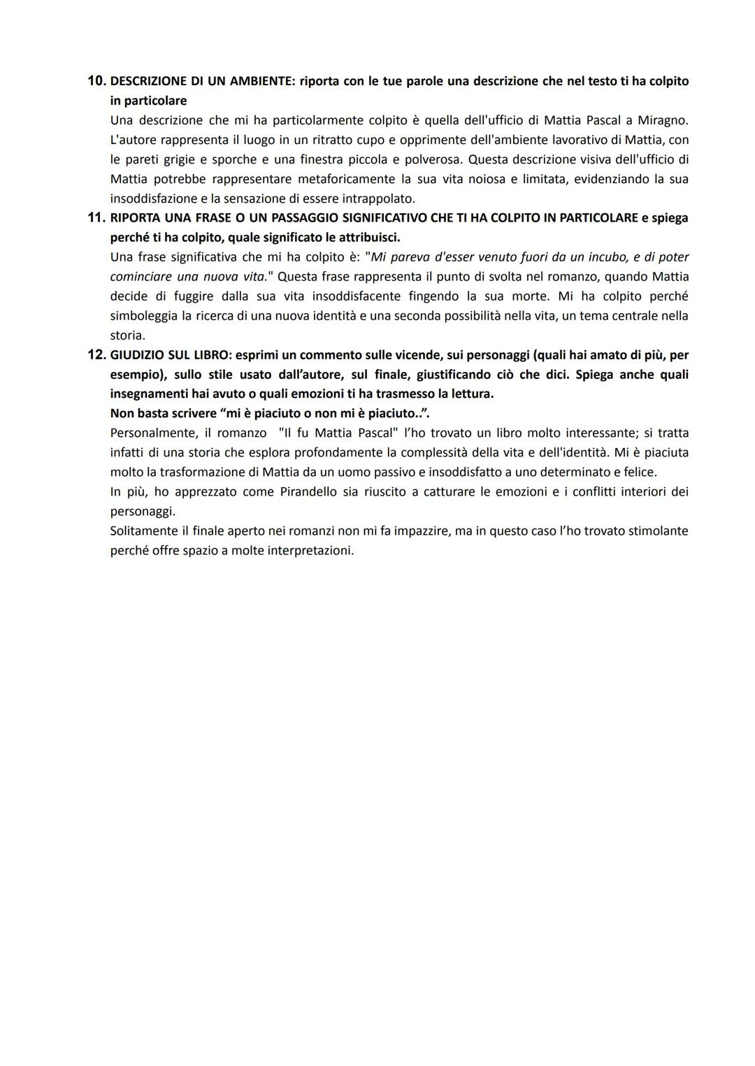 SCHEDA DI ANALISI DI UN LIBRO - II fu Mattia Pascal
1. AUTORE: Luigi Pirandello
2. TITOLO: II fu Mattia Pascal
3. CASA EDITRICE: Oscar Mond