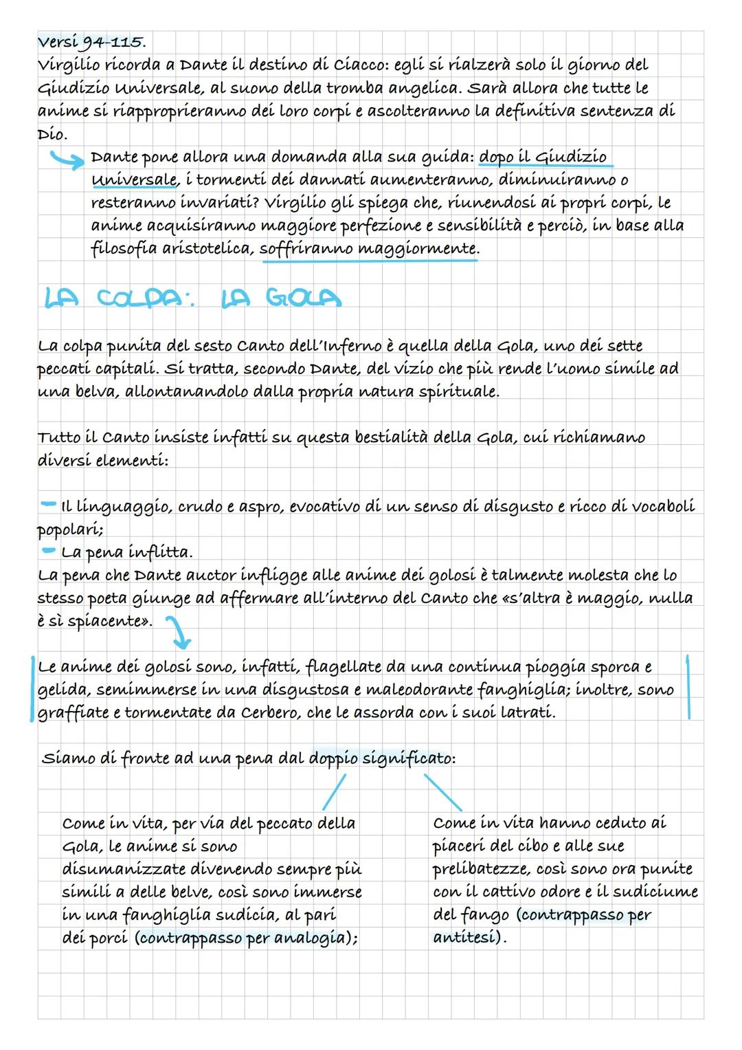 # CANTO VI
Continuando la propria discesa agli inferi, Dante incontra - nel vi Canto
dell'Inferno - il secondo gruppo di dannati: í
i golos