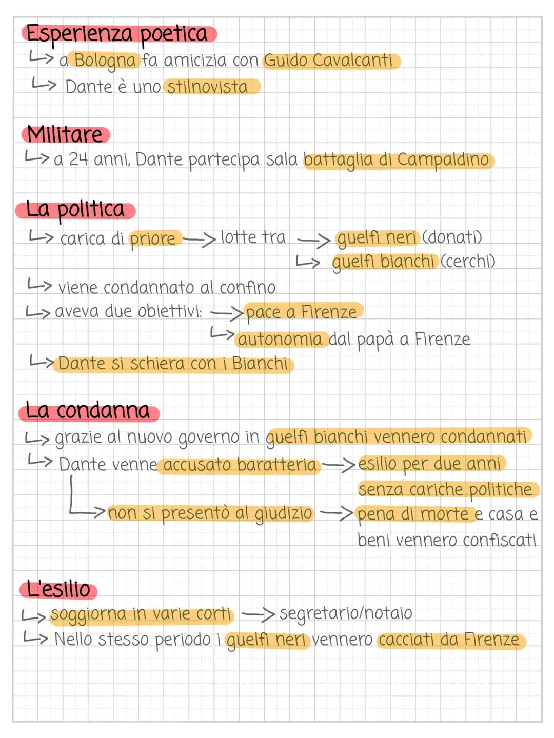 Dante Alighieri
La vita
> nasce a Firenze nel 1265
L> genitori
Alighiero di Bellincione e Bella (1° moglie)
L>trisavolo cavaliere del detto