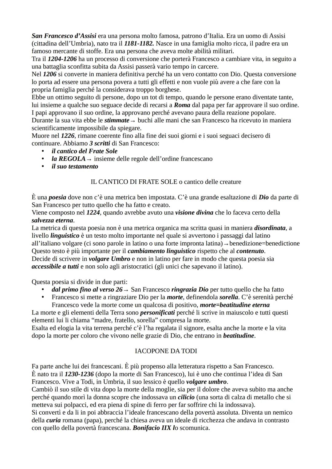 # LETTERATURA
NEL MEDIOEVO si intensifica l'importanza della religione e della chiesa nell'uomo. Durante
questo periodo storico avviene un