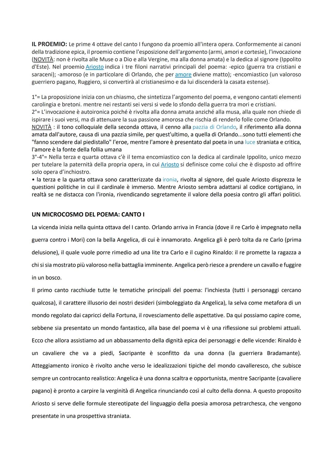 ARIOSTO
Nasce (8/10/1474) ed era un intellettuale cortigiano del Rinascimento
Famiglia nobile> padre funzionario al servizio dei duchi d'Est