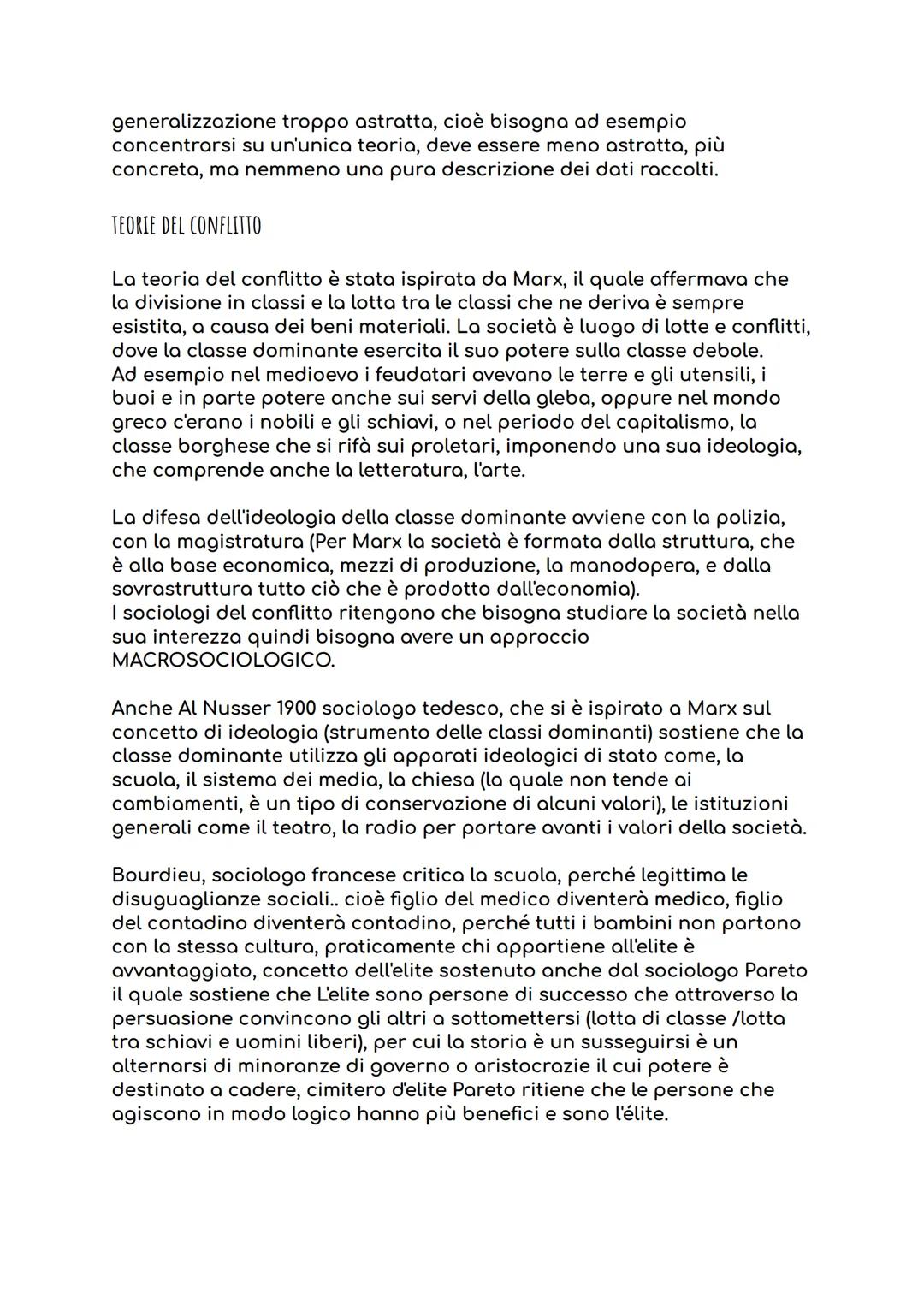 I CONCETTI GENERALI
Il funzionalismo
Il funzionalismo è un approccio teorico sullo studio della società che
vede quest'ultima come un sistem