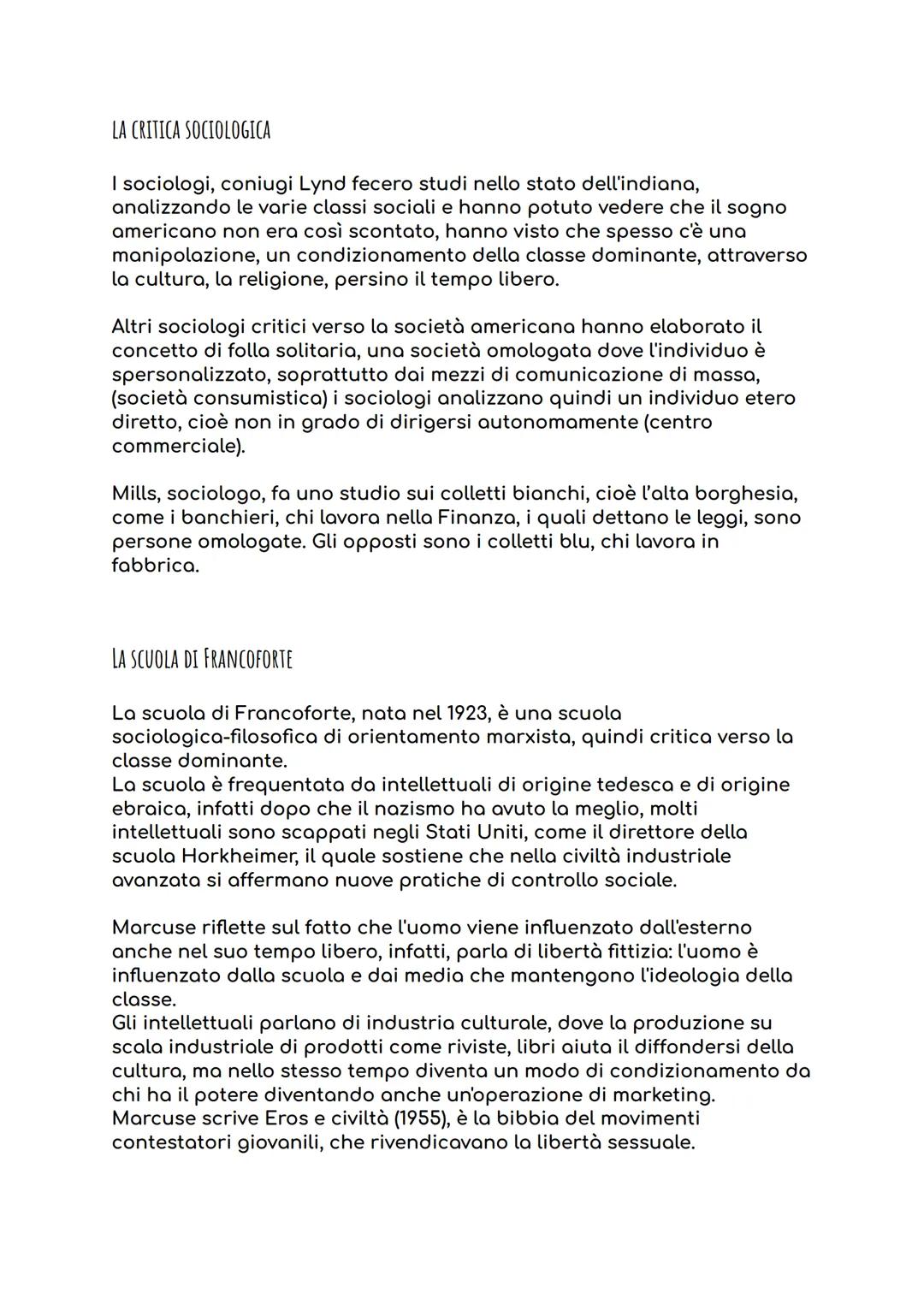 I CONCETTI GENERALI
Il funzionalismo
Il funzionalismo è un approccio teorico sullo studio della società che
vede quest'ultima come un sistem