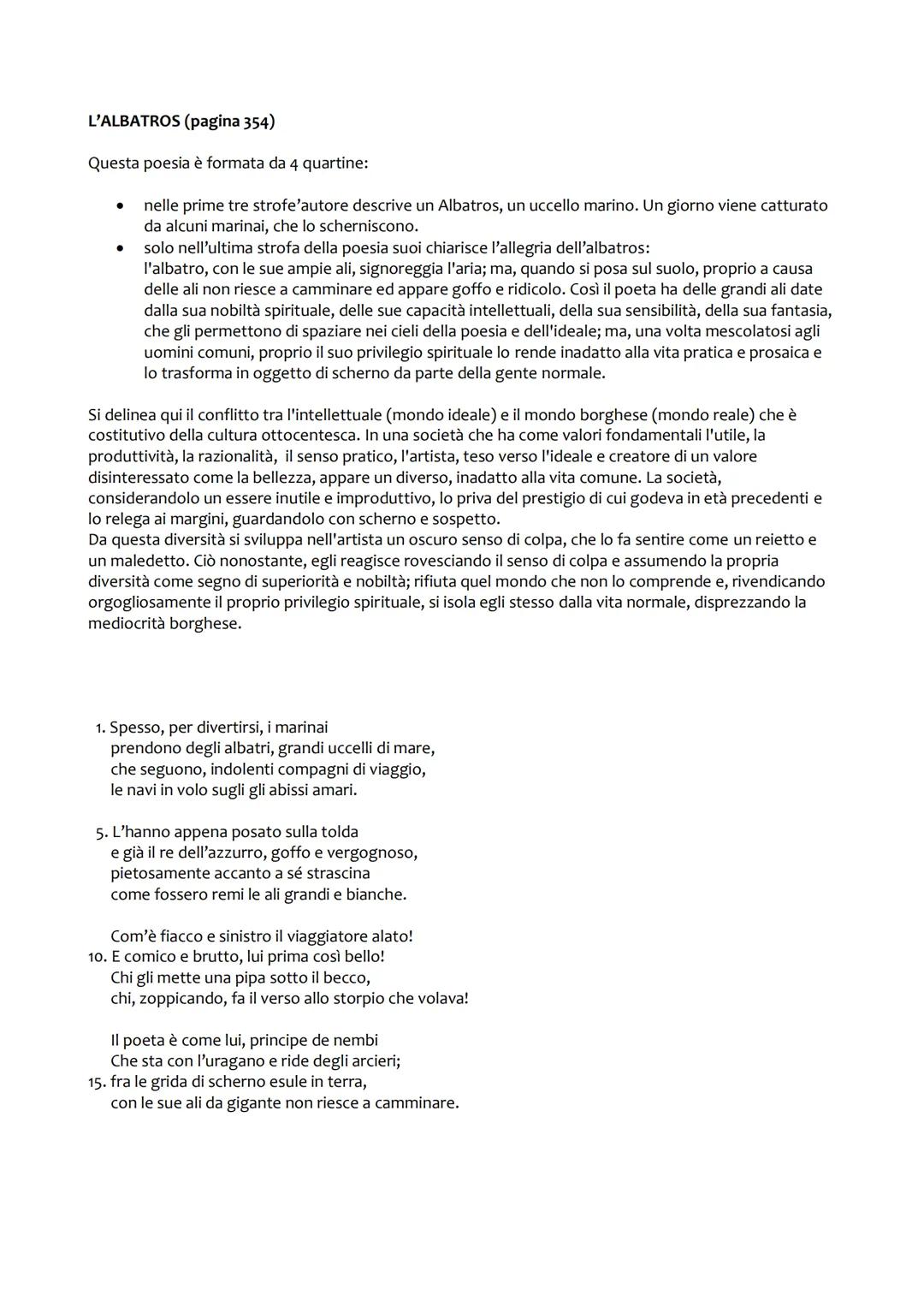 CHARLES BAUDELAIRE
Baudelaire si colloca al confine tra l'età romantica e quella decadente: convoglia in sé i temi
fondamentali del Romantic