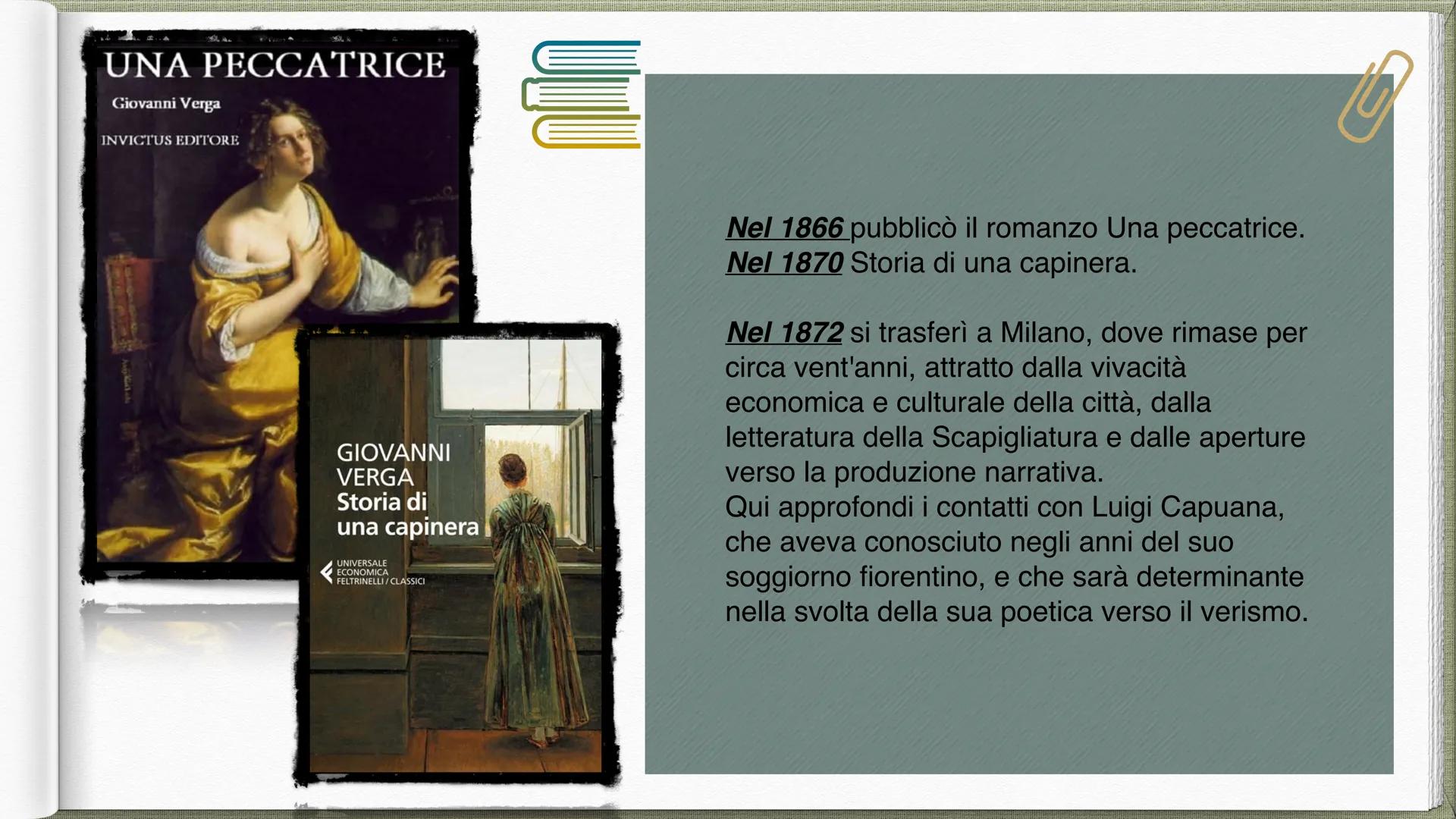 GIOVANNI VERGA
POWER POINT DI MARIA MEGNA
Fonti: Libri, Wikipedia, libraccio, scuola.next LA SUA VITA
Giovanni Carmelo Verga di Fontanabianc