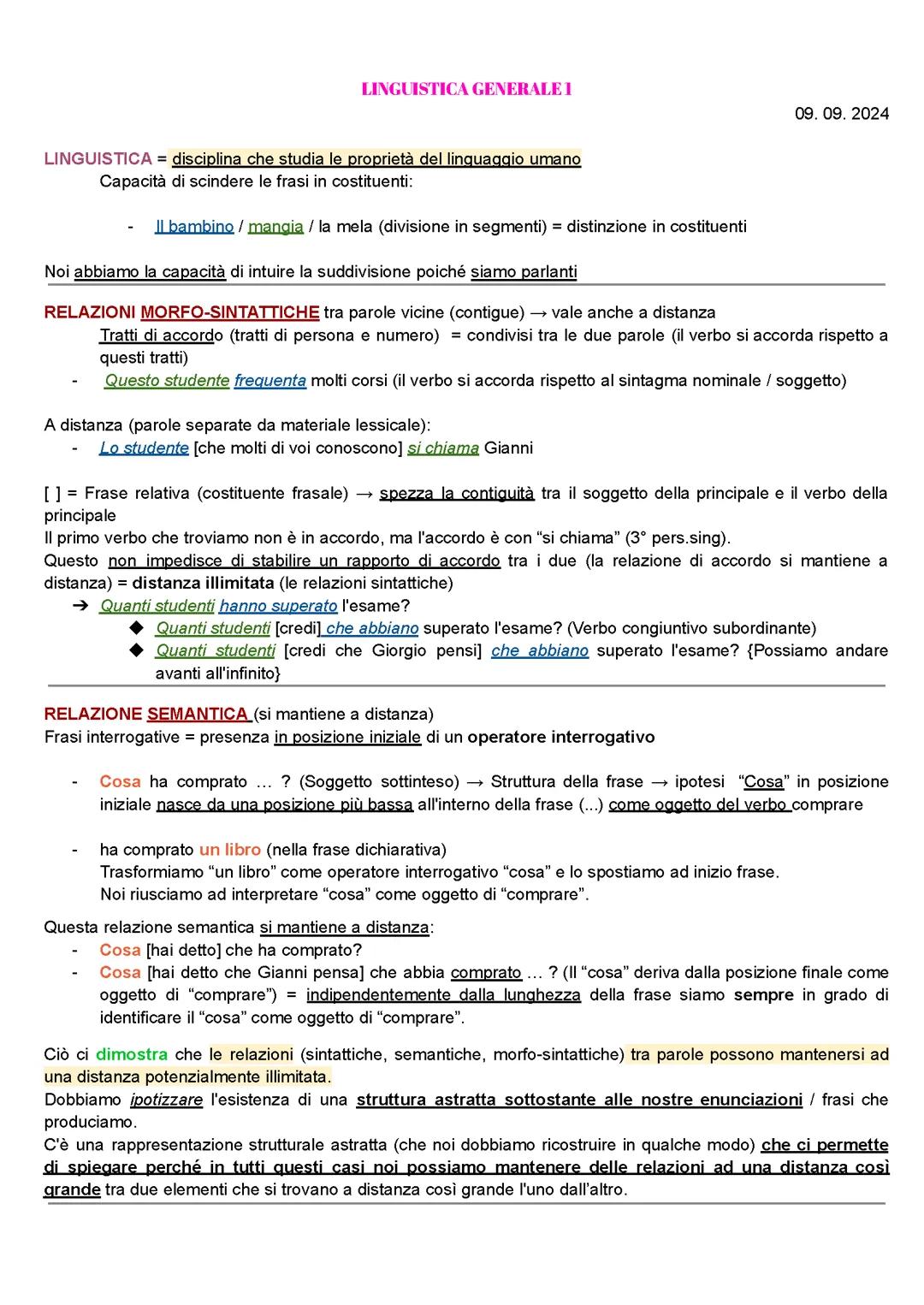Linguistica Generale 1