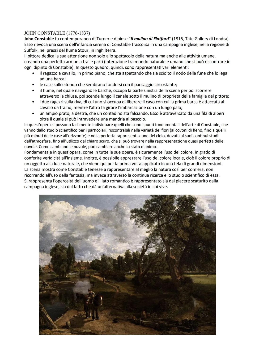 ROMANTICISMO (Turner, Constable, Goya e Delacroix)
Il Romanticismo si configura come un movimento politico, filosofico, artistico e letterar