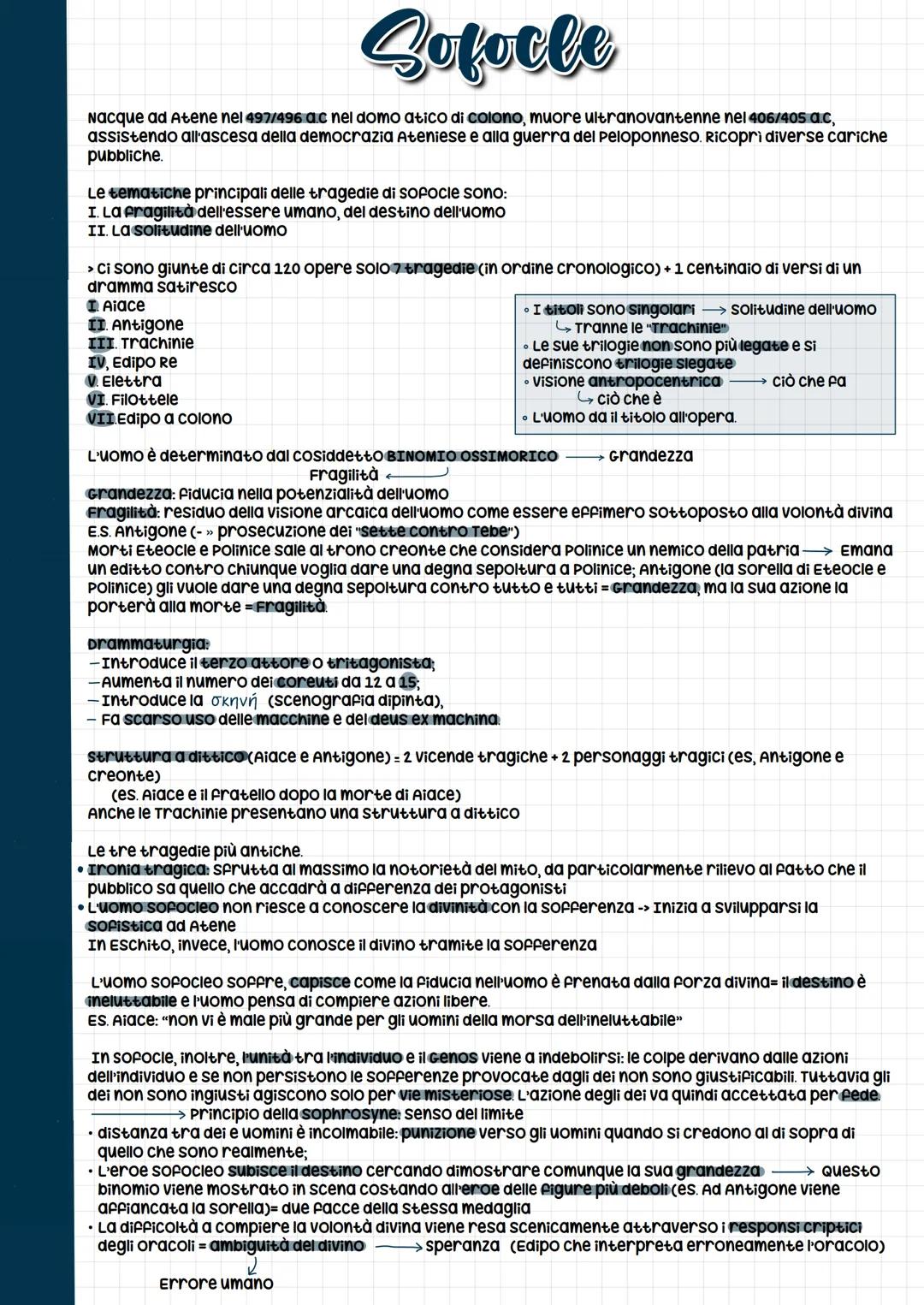 # Sofocle
Nacque ad Atene nel 497/496 ac nel domo atico di colono, muore ultranovantenne nel 406/405 a.c,
assistendo all'ascesa della democ