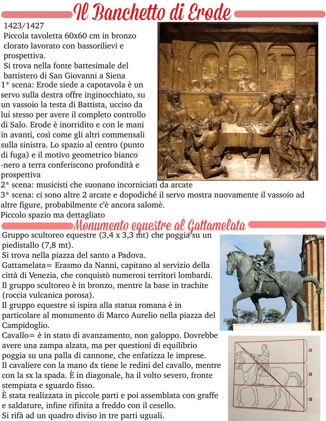 Donatello
Donatello di Niccolò di Betto Bardi, nasce nel 1386 a Firenze e muore nel 1466 a 80
anni. Si dedica all'arte con grandi commission