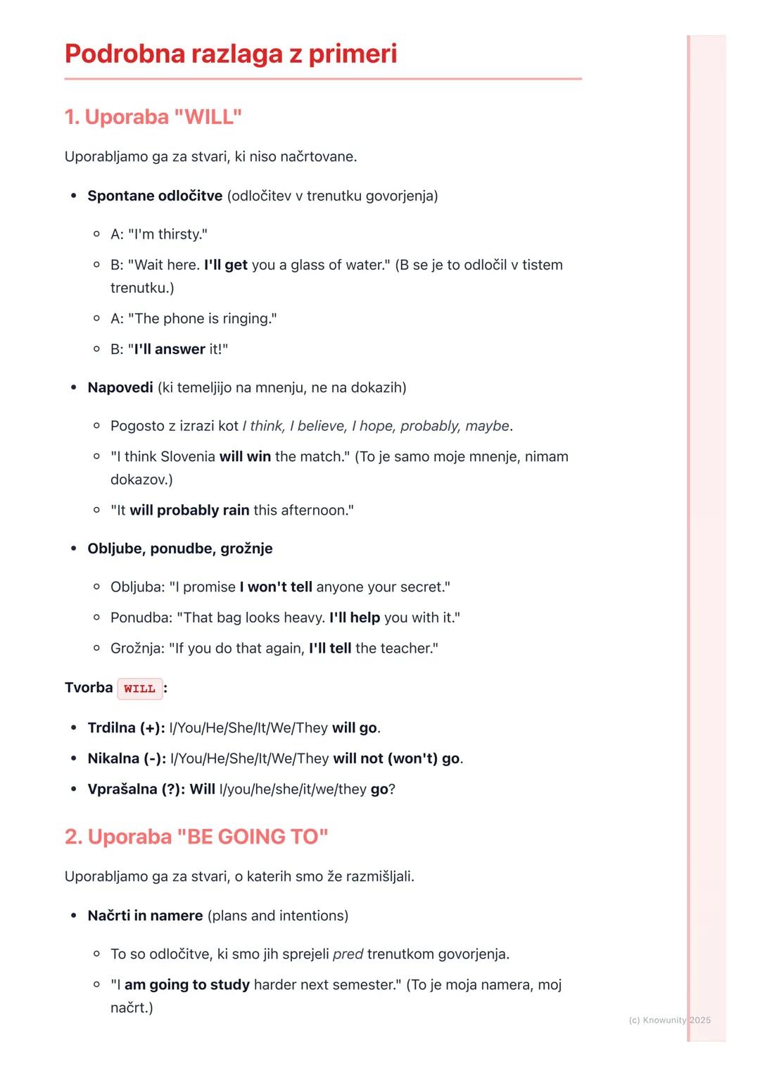 # Prihodnost (različni načini)
Pregled izražanja prihodnosti
V angleščini lahko prihodnost izrazimo na več načinov. Ni samo enega
"praviln