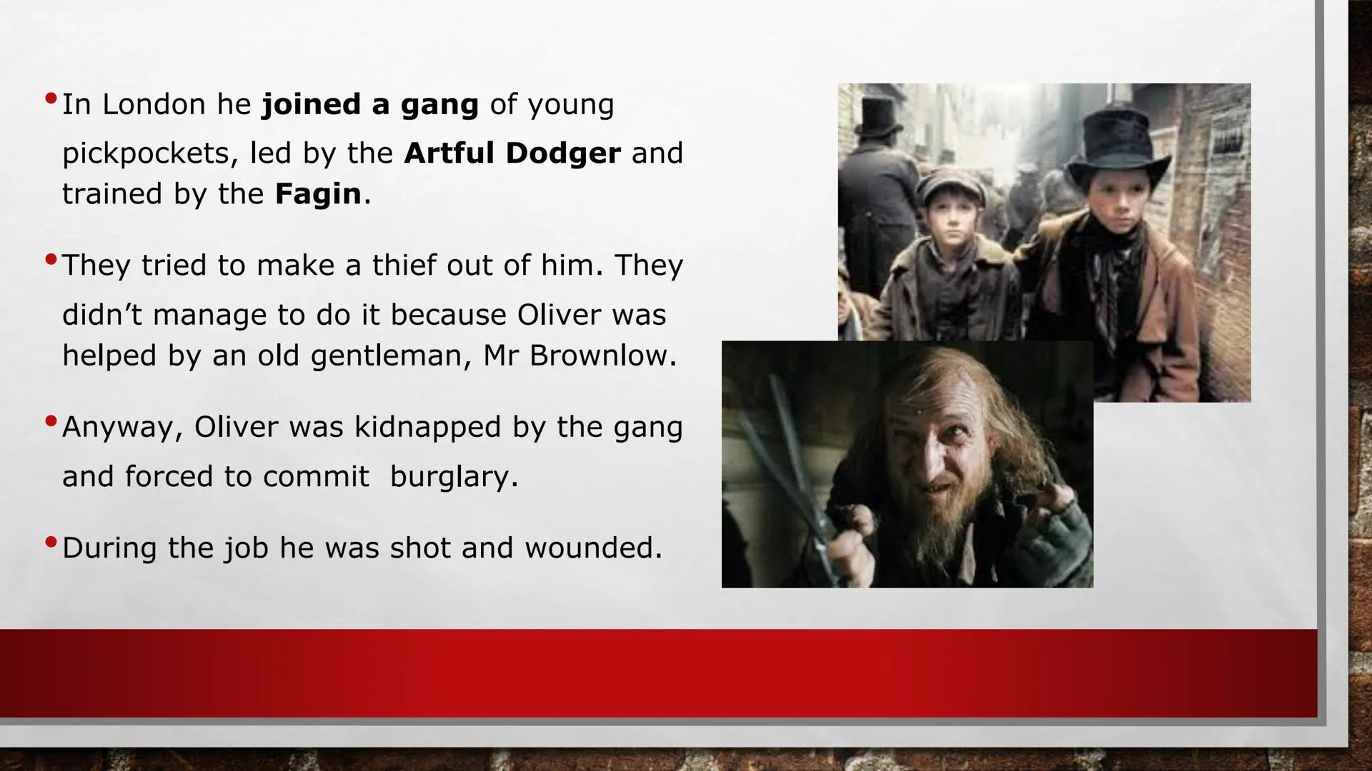 # OLIVER TWIST
BY CHARLES DICKENS # CHILDHOOD IN THE VICTORIAN AGE
Childhood in Victorian times was a cruel
experience.
A lot of poor chi