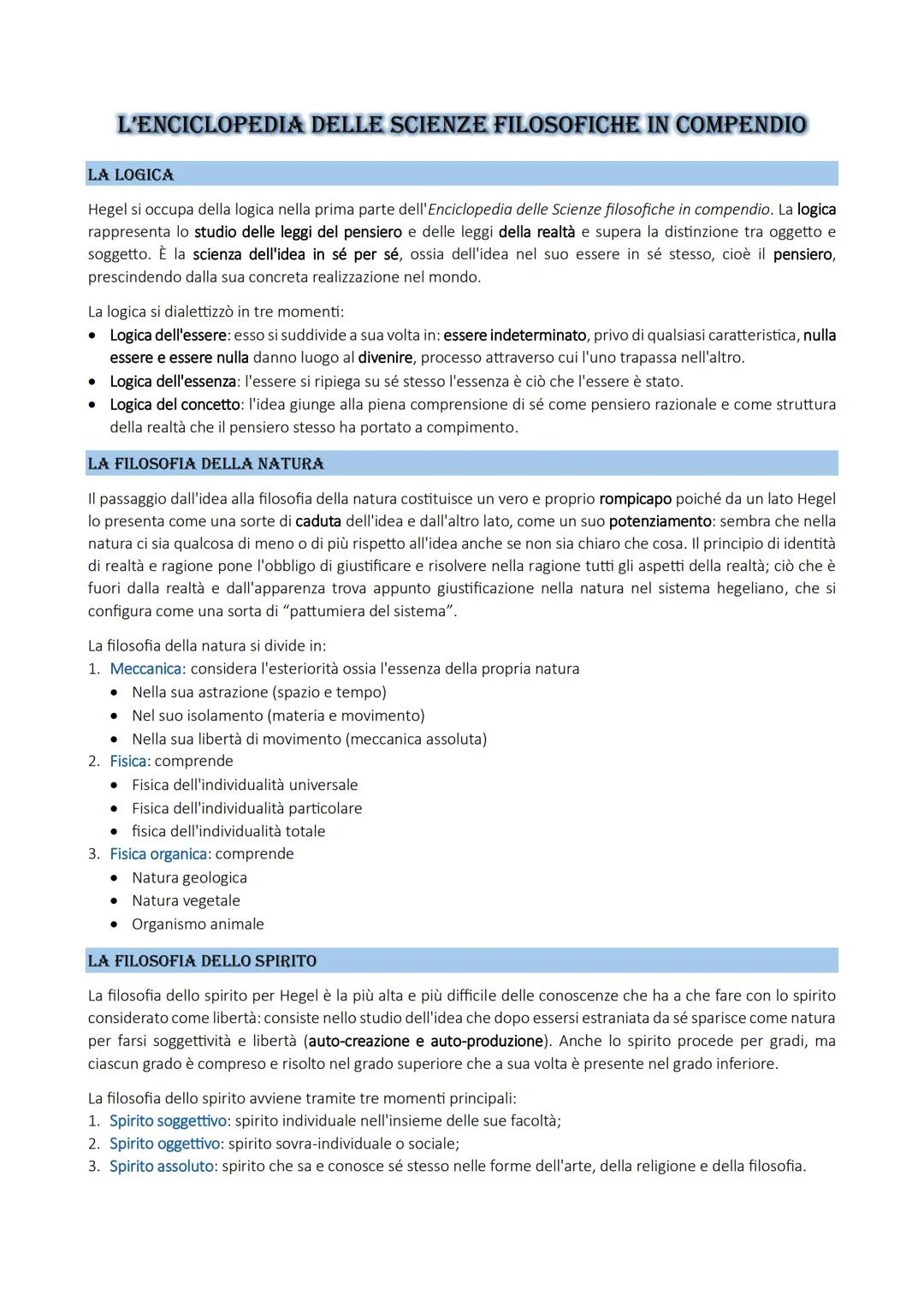 HEGEL
VITA
Nasce a Stoccarda nel 1770. Studia filosofia e teologia all'università di Tubinga e diventa successivamente uno
straordinario pro