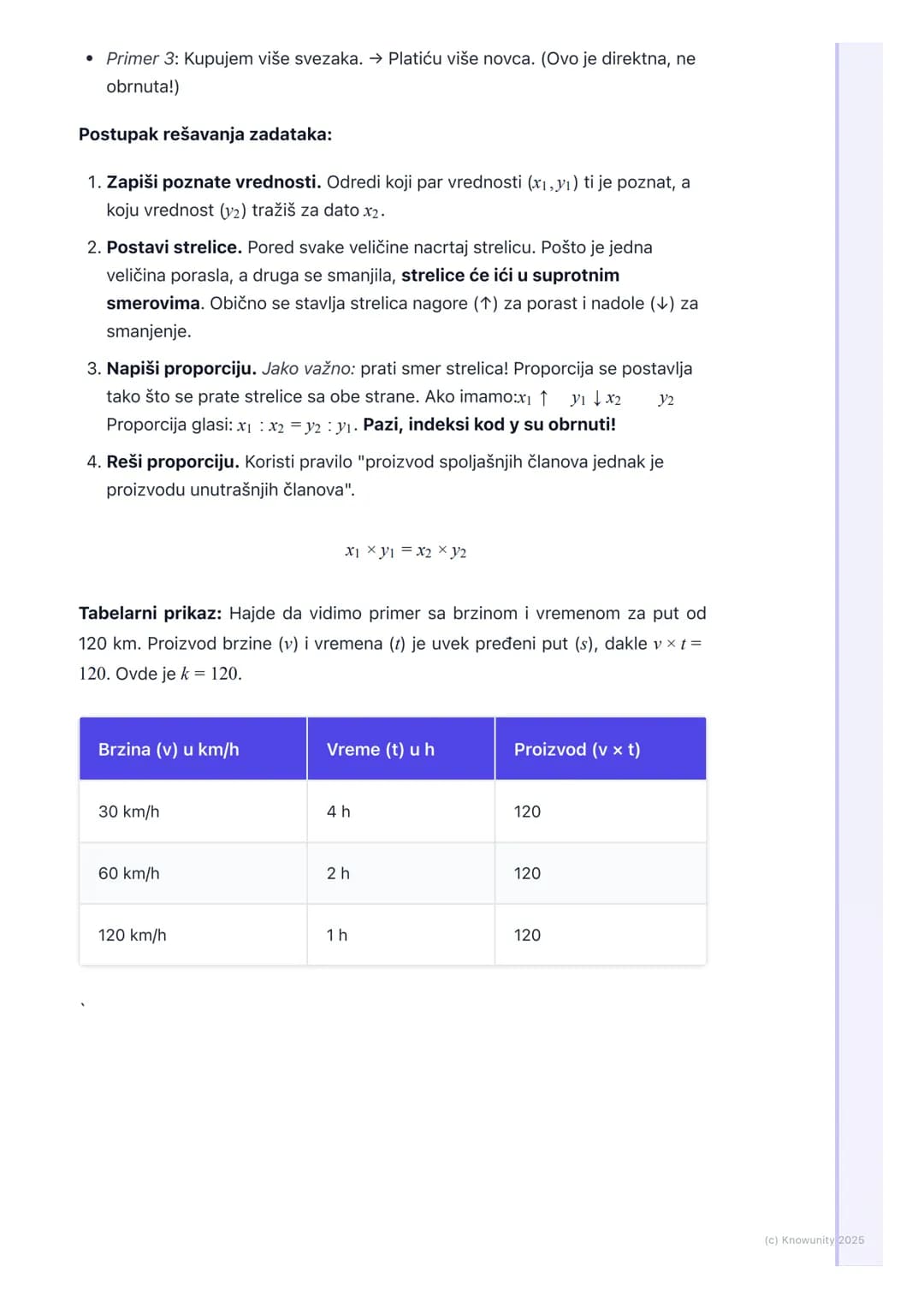# Obrnuta proporcionalnost
## Šta je obrnuta proporcionalnost?
Obrnuta proporcionalnost opisuje odnos između dve veličine gde se
povećanje