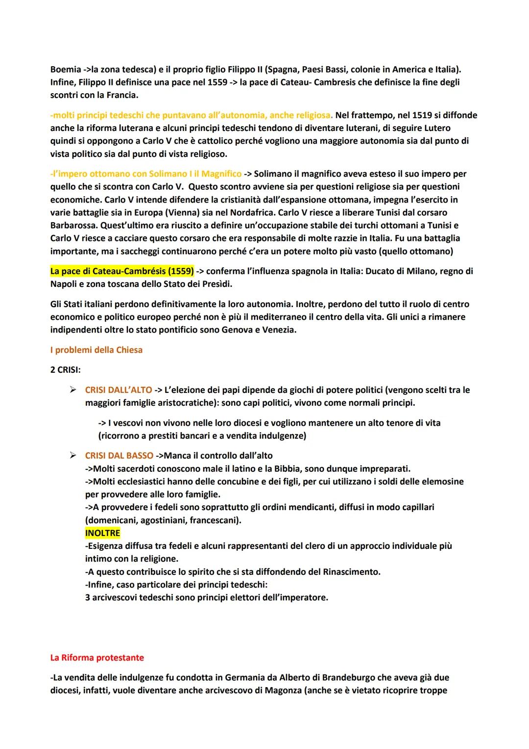 CAPITOLO 13: CARLO V
Nel 1500 in Europa abbiamo 2 grandi questioni:
➤ L'affermarsi di una nuova monarchia universale, nel senso che occupa